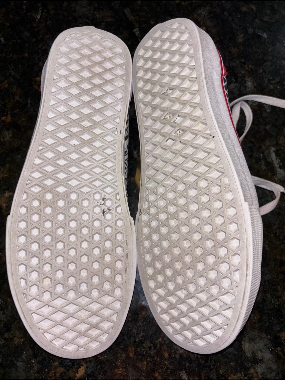 Vans Red, Black & White Logo Print Old Skool Sneakers